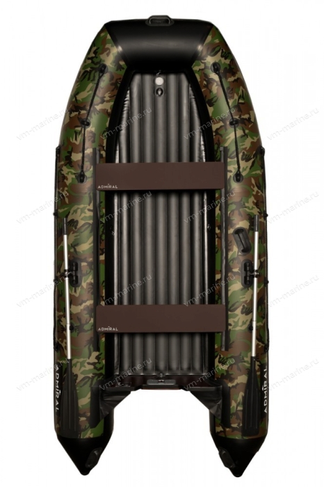 Лодка надувная моторная ADMIRAL 290 с НДНД 2,9м камуфляж/зелёный