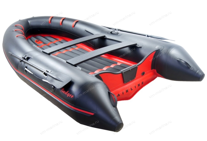 Лодка надувная моторная BADGER AIR LINE ARL420-BLACKK/RED с НДНД 4,2м