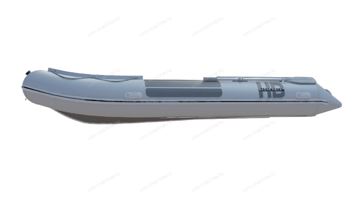 Лодка надувная моторная многоцелевая из ПВХ морского класса Badger HEAVY DUTY HD430 серый 4,3м