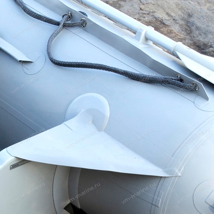 Лодка надувная моторная многоцелевая из ПВХ морского класса Badger HEAVY DUTY HD430 серый 4,3м