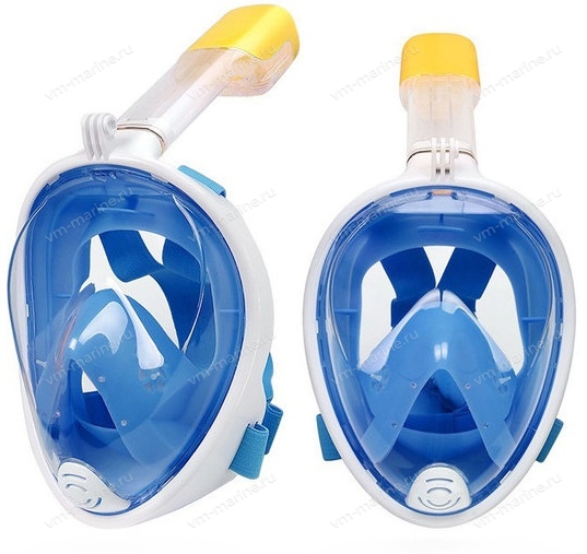 Маска с трубкой FREE BREATH, синяя, размер S-M SF70584-1B