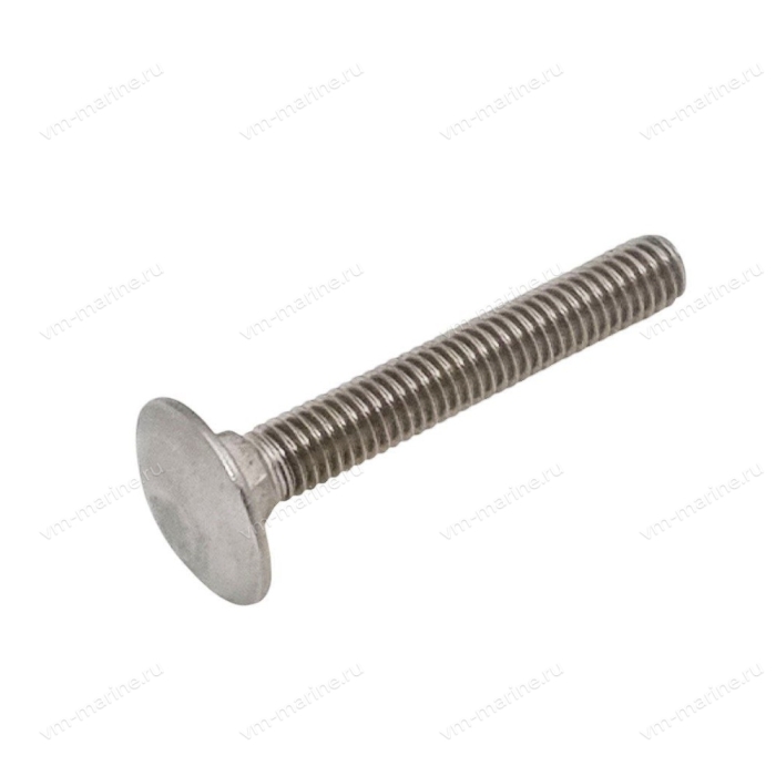 Болт мебельный с полукруглой головкой и квадратным подголовником нержавеющий DIN603 6Х40 A4