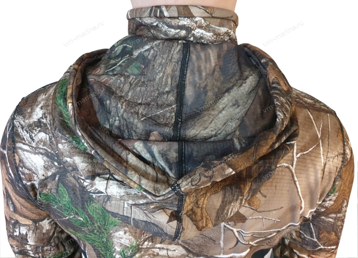 Толстовка с капюшоном TERRAMAR Black+RealTree L р.48-50 камуфляж/лес