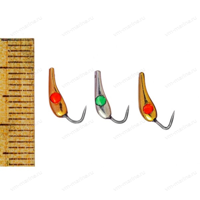 Блесна на корюшку ОГОНЬ 10мм ц.золото/UV