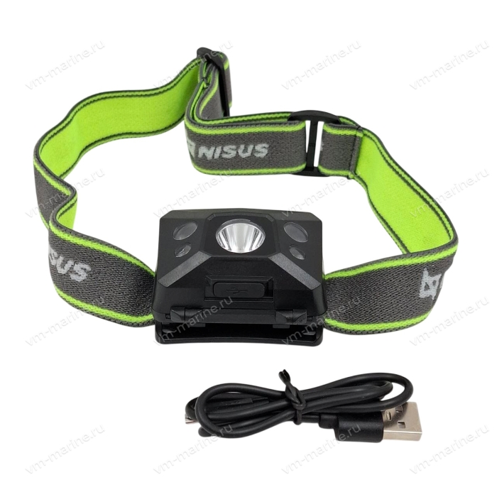 Фонарь налобный NISUS 120LM, IPX4, USB (N-FN-3008)
