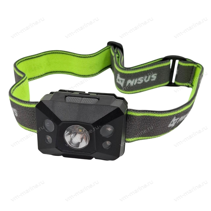 Фонарь налобный NISUS 120LM, IPX4, USB (N-FN-3008)