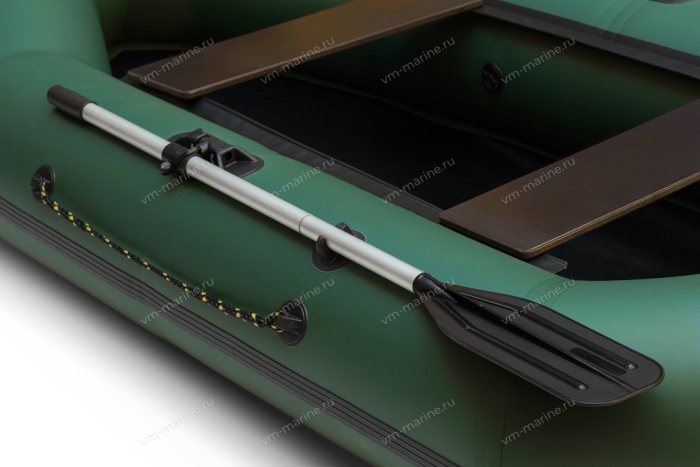 Лодка надувная гребная LEADER КОМПАКТ 255 зелёный 2,55м