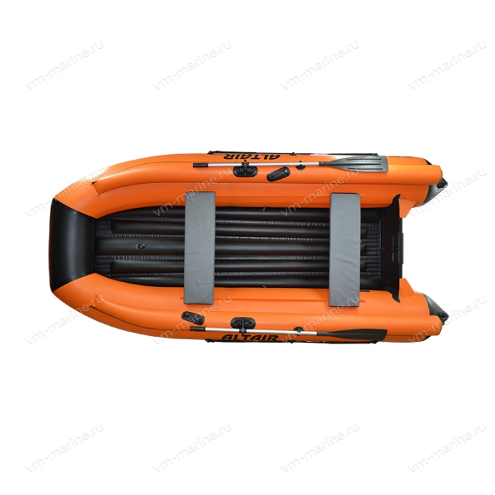 Лодка надувная моторная ALTAIR HDS460FB фальшборт, НДНД оранжевый/серый
