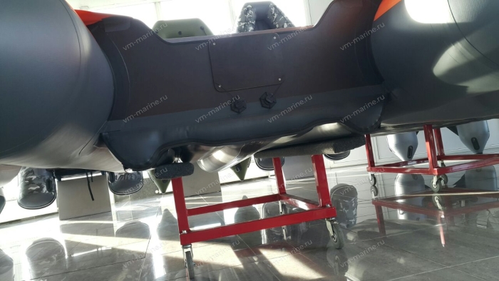 Лодка надувная моторная ALTAIR HDS460FB фальшборт, НДНД оранжевый/серый