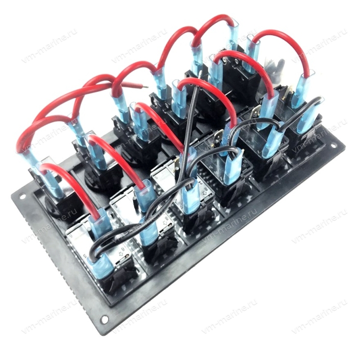 Панель, 6 переключателей 12V, 24V SF50720-6