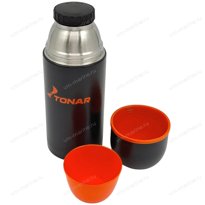 Термос TONAR, 750 мл черный/дополн.пл.чашка (HS.TM-024)