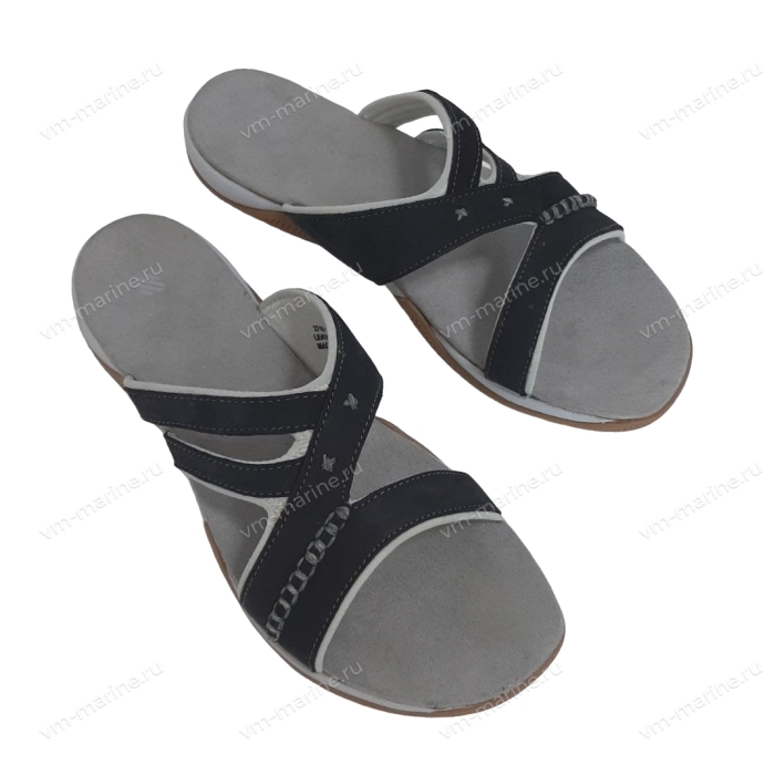 Шлепки женские шоколад/черный 9463258