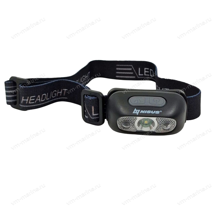Фонарь налобный сенсорный NISUS 120 LM, IPX4, USB (AN-FN-3056S)