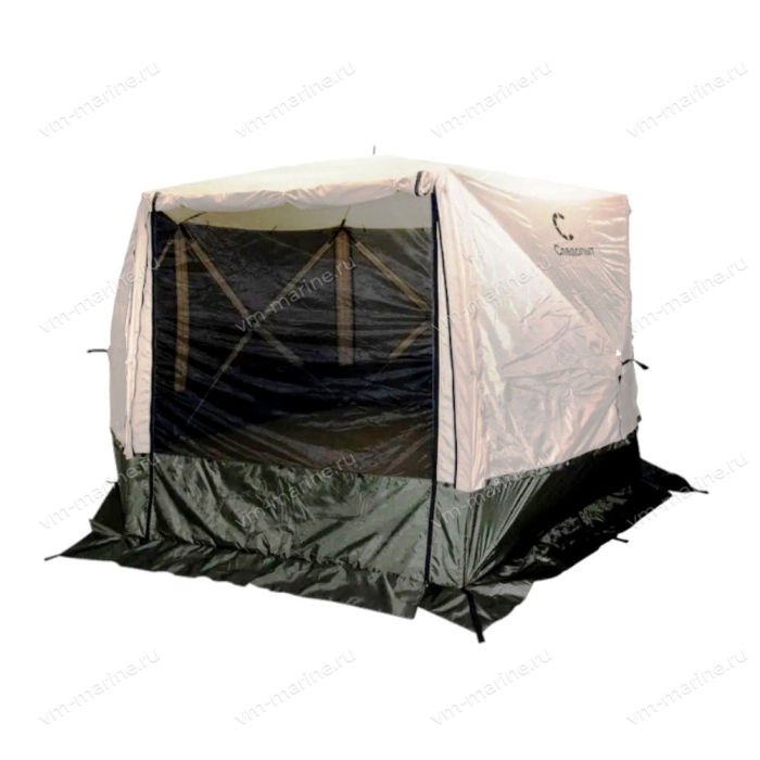 Шатёр СЛЕДОПЫТ быстро сборный 6 стен / 3,35 х 3,85 х 2,25м / 9,3кв.м бежевый/хаки (PF-TOR-K06)