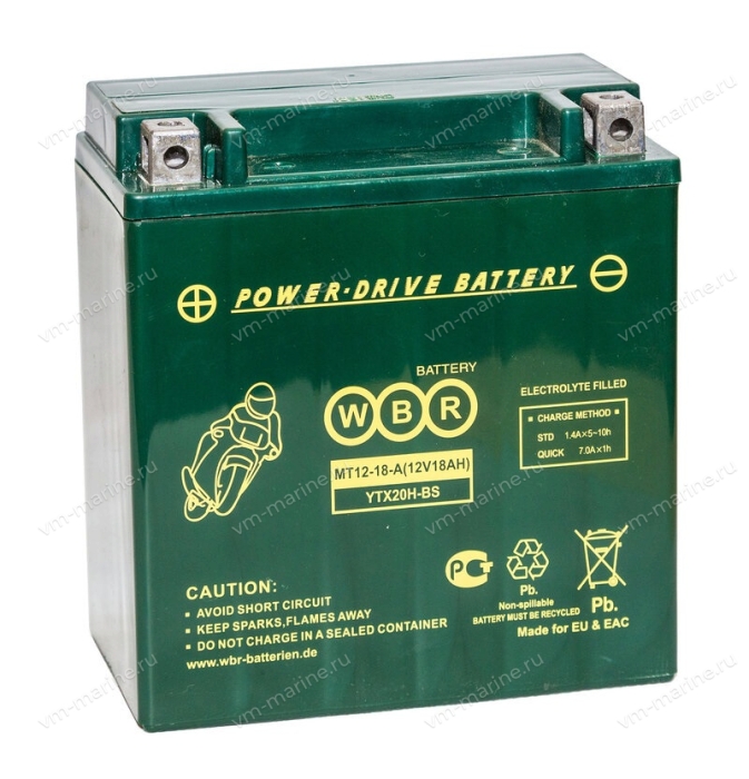 Аккумулятор WBR 150*87*155 MT12-18A (полярность прямая)