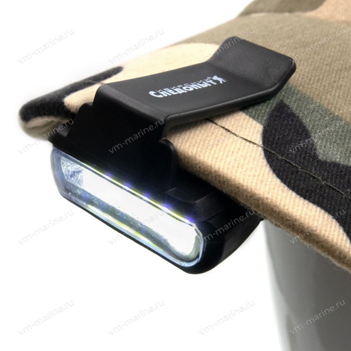 Фонарь для кепки "СИБИРСКИЙ СЛЕДОПЫТ-Позитрон" 1 COB/2х2032/300 (PF-PFL-HL47)