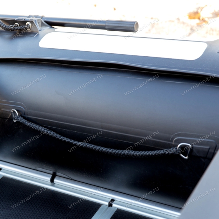 Лодка надувная моторная многоцелевая из ПВХ морского класса Badger HEAVY DUTY HD470 чёрный 4,7м