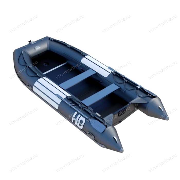 Лодка надувная моторная многоцелевая из ПВХ морского класса Badger HEAVY DUTY HD470 чёрный 4,7м
