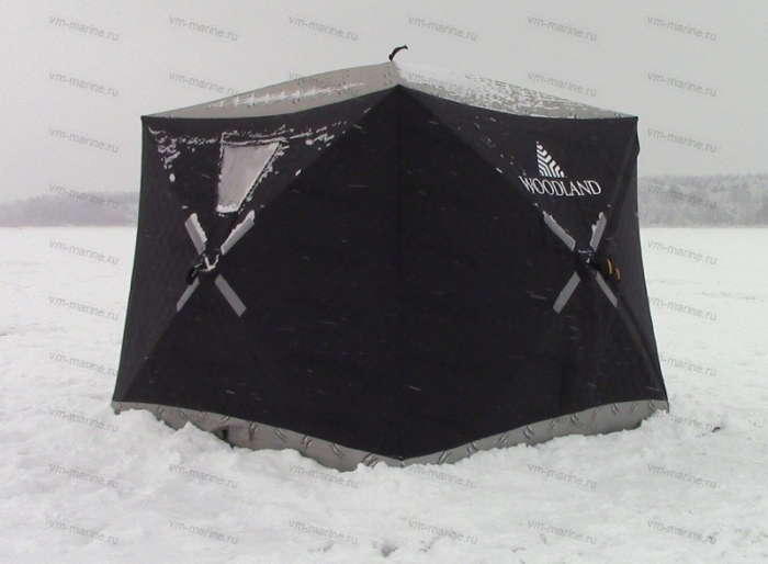 Палатка зимняя КУБ WOODLAND ULTRA LONG утеплённая 230х170х180см