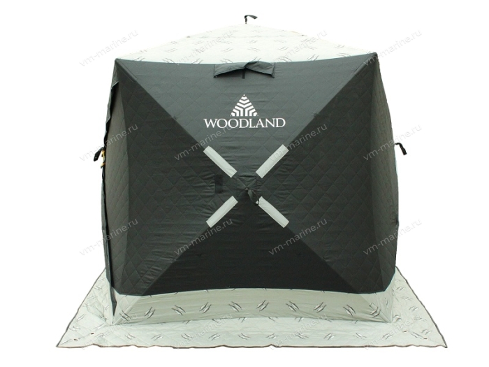 Палатка зимняя КУБ WOODLAND ULTRA LONG утеплённая 230х170х180см