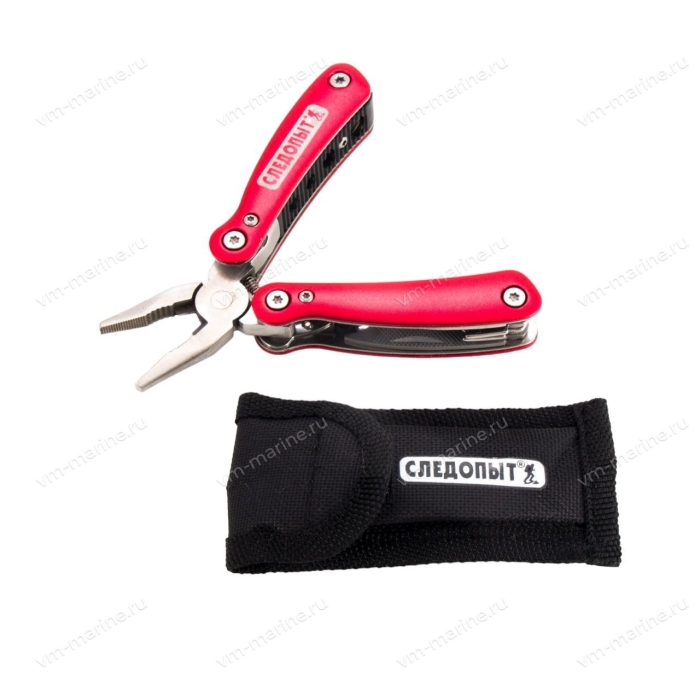 Мультитул (плоскогубцы) "СЛЕДОПЫТ", 70х33х18 мм, 9 предметов, в чехле, в коробке/96/120/