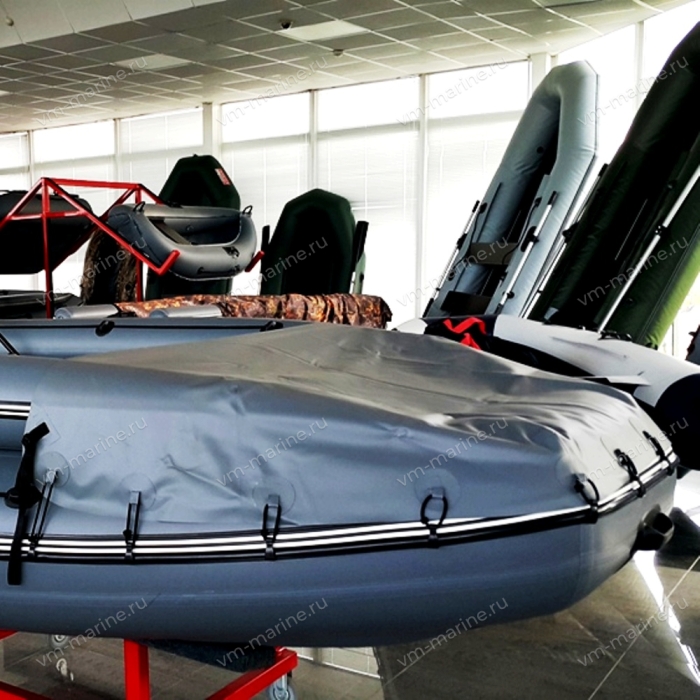 Тент носовой на лодку Абакан 430 jet-480 jet серый