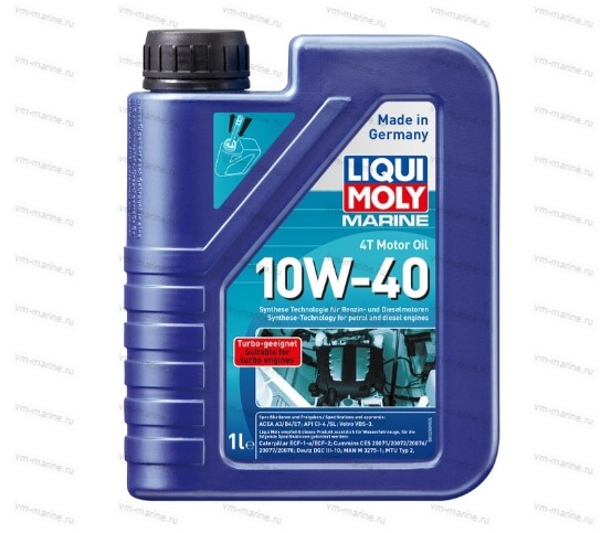 Синтетическое моторное масло LiquiMoly Marine 4Т 10W-40 1л. 25012