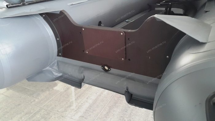 Лодка надувная моторная Хатанга Jet-390 Lux НДНД с фальшбортом серый