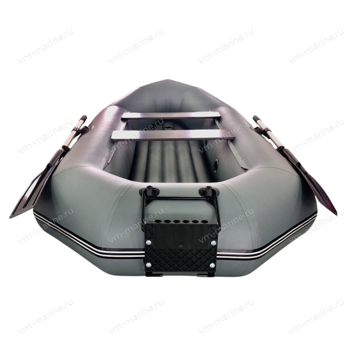 Лодка ПВХ "Бахта-290"Т (надувное дно) гребная 2-местная (серая)