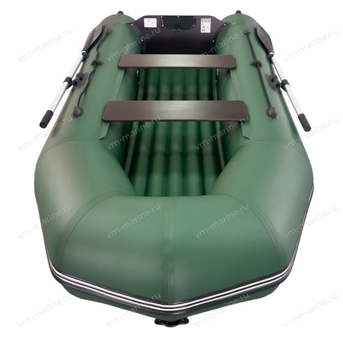 Лодка ПВХ "Бирюса-285" надувное дно (зеленая) B1-02-100