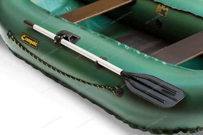 Лодка надувная гребная LEADER КОМПАКТ 260 зелёный 2,6м