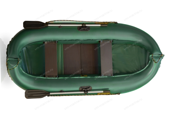 Лодка надувная гребная LEADER КОМПАКТ 260 зелёный 2,6м