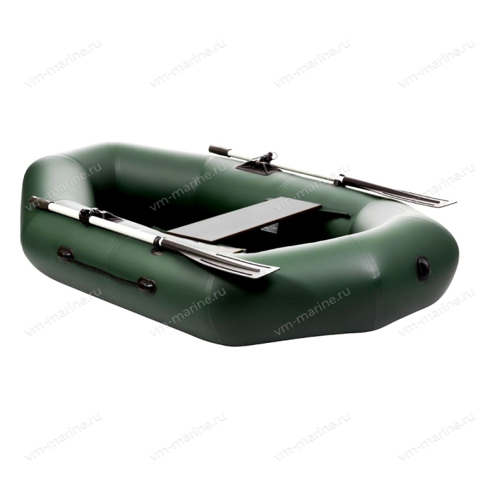 Лодка надувная гребная Бриз 220 зелёный 2,2м