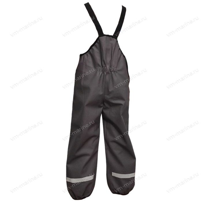 Детский полукомбинезон грязе-влагозащитный ПВХ трикотаж серый р-р 122-134