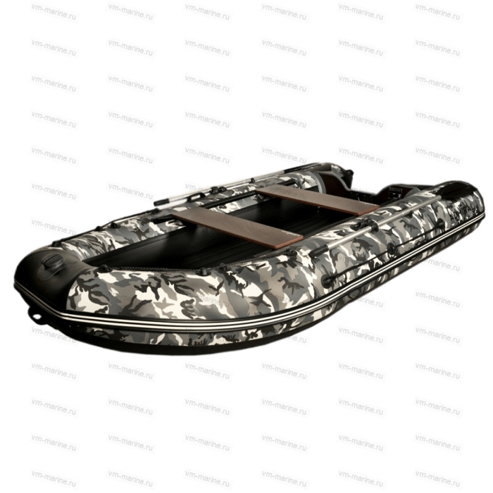 Лодка надувная моторная ADMIRAL 450 с пайолом 4,5м камуфляж/омон