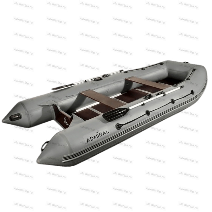 Лодка надувная моторная ADMIRAL 450 с пайолом 4,5м камуфляж/омон