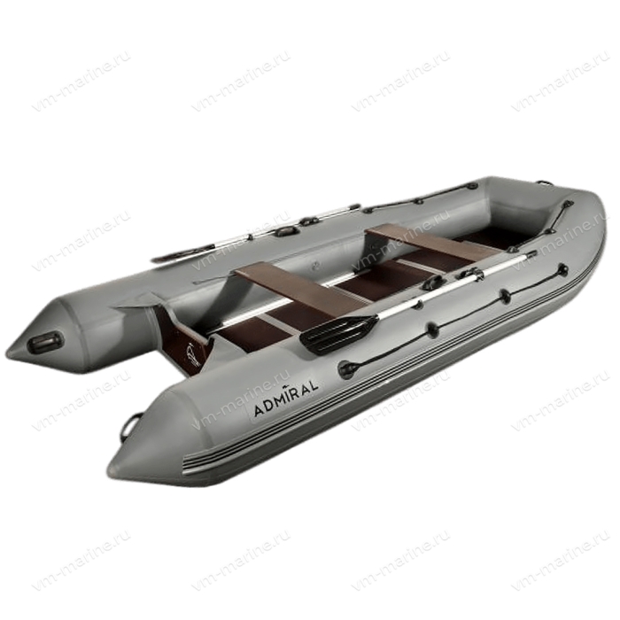 Лодка надувная моторная ADMIRAL 450 с пайолом 4,5м камуфляж/омон