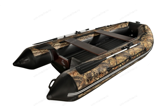 Лодка надувная моторная ADMIRAL 380 c НДНД 3,8м камуфляж/лес