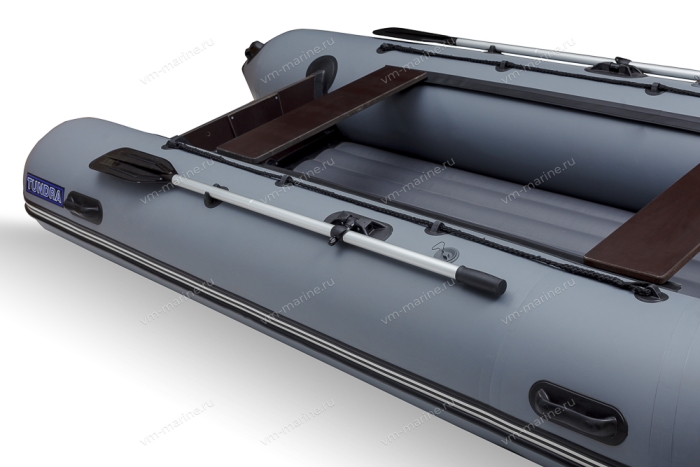 Лодка надувная моторная LEADER ТУНДРА-325 с НДНД серый