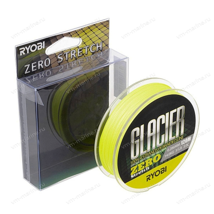 Шнур RYOBI GLACLER ZERO 0,203мм/120м/10кг yellow (341694)