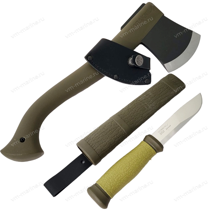 Топорик, нож с футляром - набор туристический MORA 1-2001