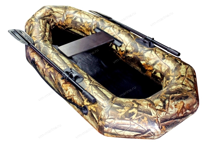 Лодка надувная гребная LEADER КОМПАКТ 200 камуфляж 2м