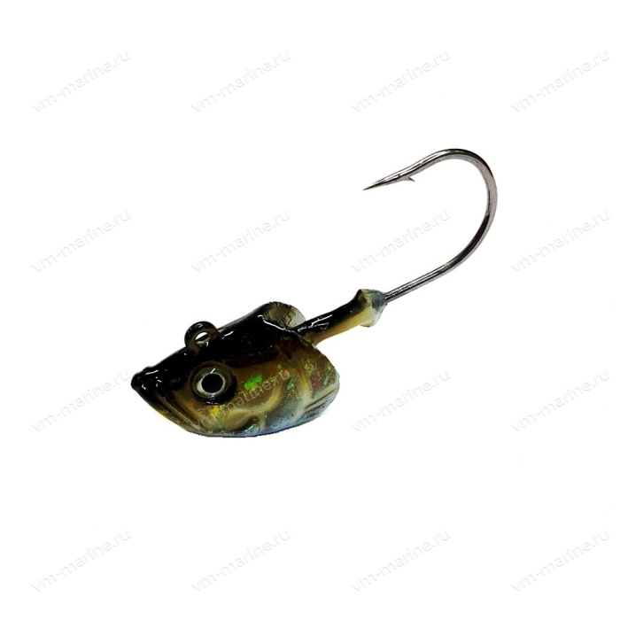 Джигголовка Fish Head Jig hook Realistic JF45G 45гр/5/0 золотой