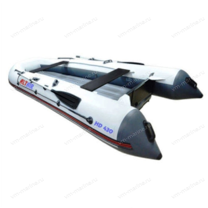 Лодка надувная моторная ALTAIR HD430 с НДНД белый/серый