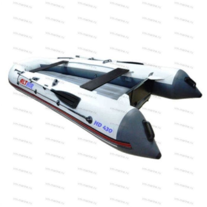 Лодка надувная моторная ALTAIR HD410 с НДНД белый/серый