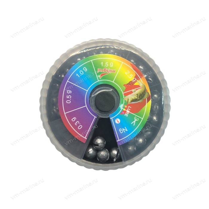 Набор грузов чёрный 0.3-2.5 грамм NG-A12