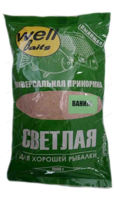 Прикормка Well Baits СВЕТЛАЯ карась ВАНИЛЬ 1000гр