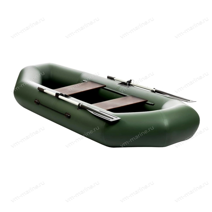 Лодка надувная гребная Бриз 280 зелёный 2,8м