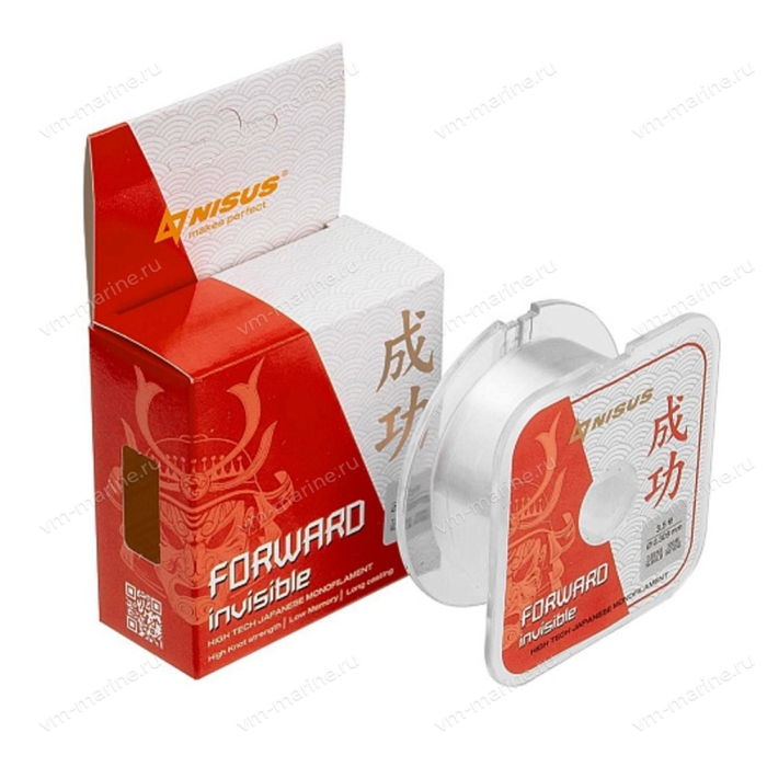 Леска монофильная NISUS FORWARD Invisible 0,203мм/100м/3,55кг/ Nylon (N-FI-0203-100)