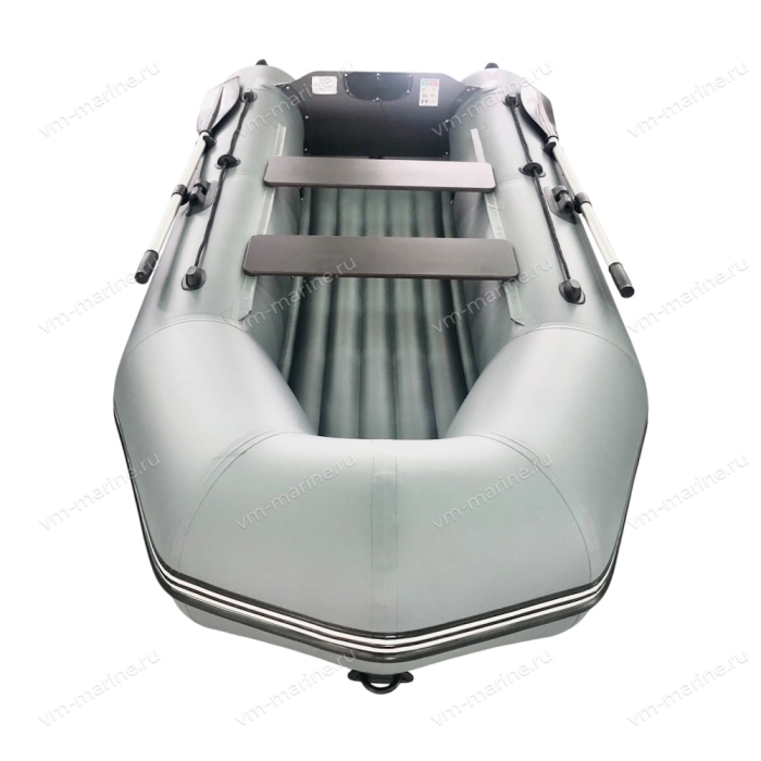 Лодка ПВХ "Бирюса-285" надувное дно (серая) B1-02-100G